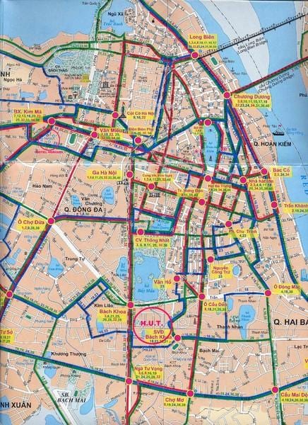 河内旅的路线地图