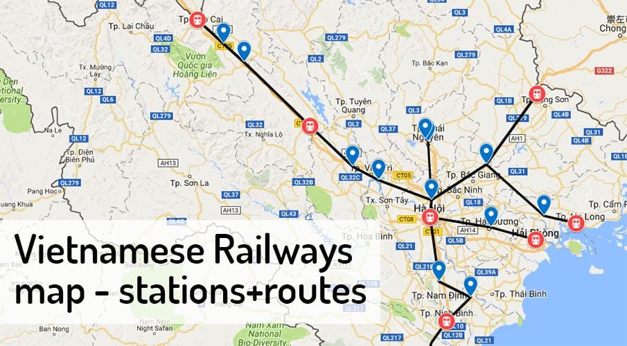 地图河内的火车站 