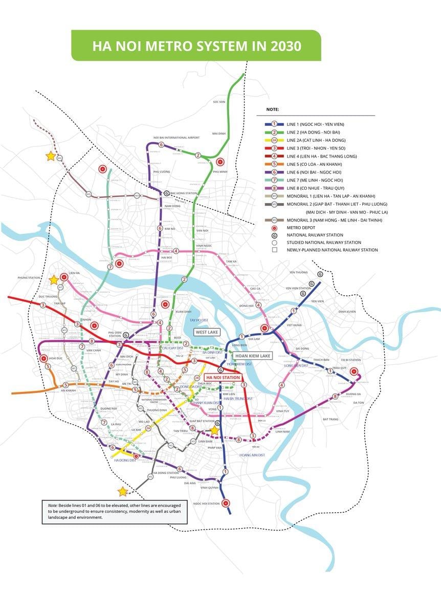 地图河内地铁