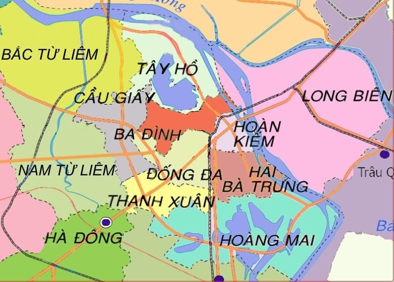 地图ha东区河内