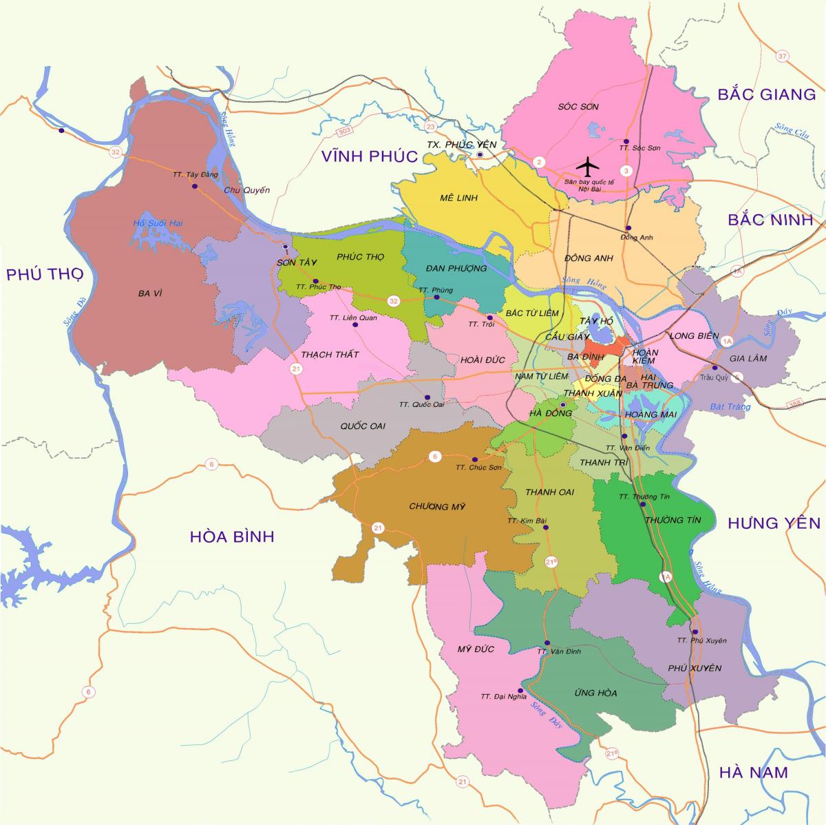地图河内区