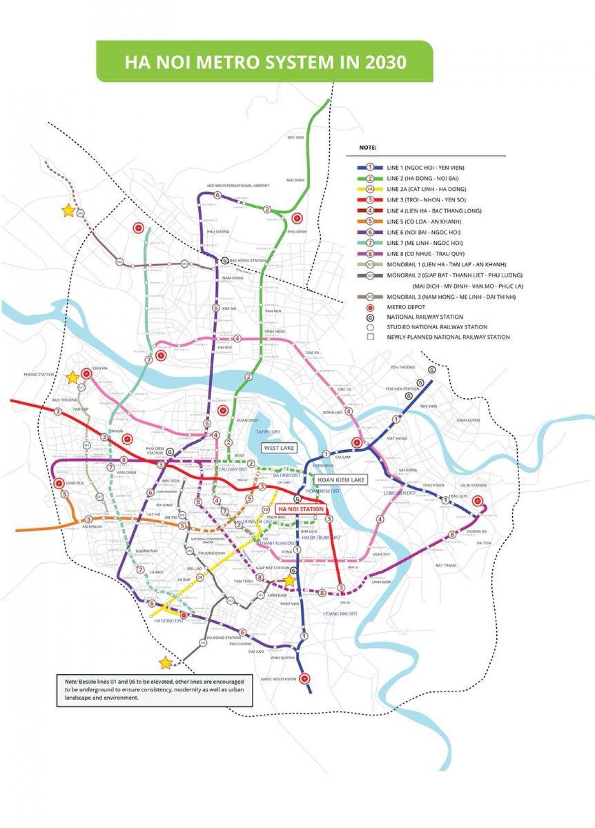 地图河内地铁
