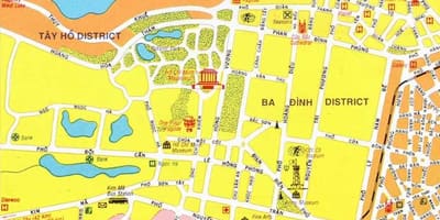 地图河内市的中心
