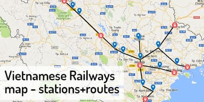 地图河内的火车站 