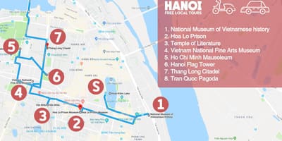 河内法语区步行巡地图
